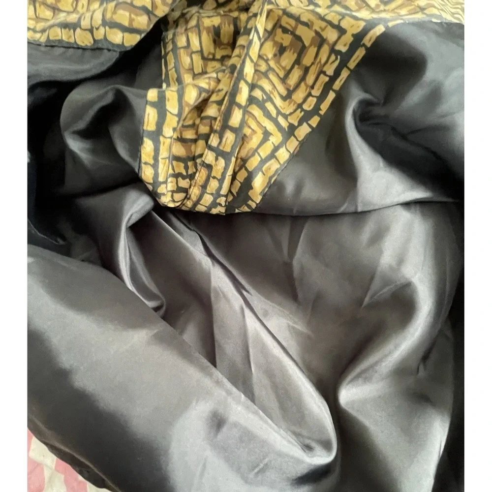 Robert Stock Limited Medium Womens‎ 100% Silk One Button Blazer Geometric Print